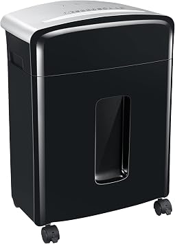Bonsaii Updated 12-Sheet Micro Cut Paper Shredder with 30-Minute Continuous Running Time, Credit Card Shredders for Office with Pullout Basket, BlackC221-B