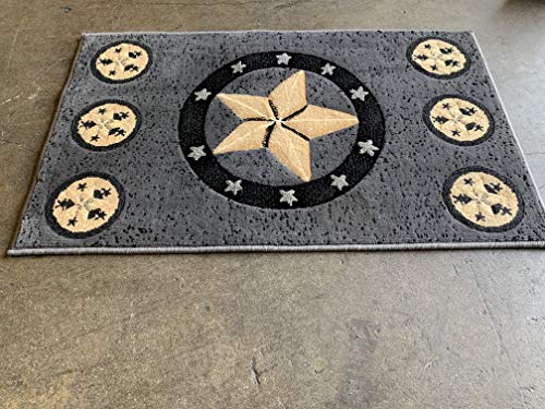Texas-Star-Door-Mat-Area-Rug-Grey-Black-Beige-Skinz-Design-78-2-Feet-X-3-Feet-4-Inch Texas Star Door Mat Area Rug Grey Black Beige Skinz Design 78 2 Feet X 3 Feet 4 Inch