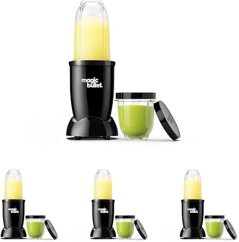 Miniatura 9 de Juego de licuadora Magic Bullet®, juego de 7 piezas, licuadora y procesador de alimentos de 250W, 2 vasos para mezclar, cuchilla cruzada, diseño