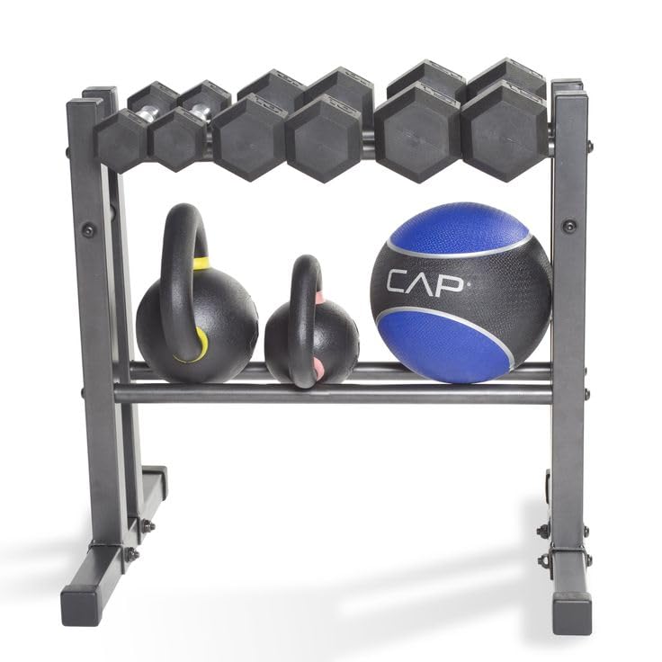 Allyson fitness Two-Tier Utility Rack for Dumbbell, Kettlebell, and Medicine Ball Storage (B0D94FKVCG) Amazon Price History, Amazon Price Tracker