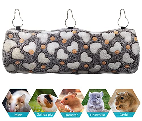 Playcraftz Tunnel Hammock With L-Shape Wood Activity Platforms For Cage Shelves & Wood Perch Ledges For Small Animals Cages And Pets Like Hamsters, Mice, Chinchilla, Guinea Pigs, Birds, Rats. #TOP4