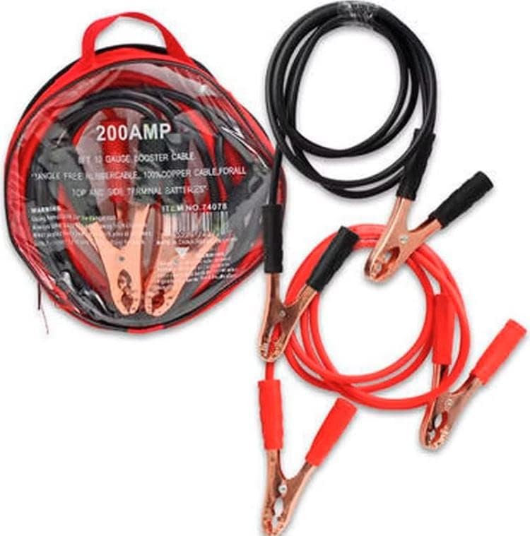 Image of Car Heavy Duty Auto Jumper Cable Battery Booster Wire Clamp with Alligator Wire Emergency Car Battery Charging Booster Cables for car Truck Battery Chargers to Start for Engine (200 AMP, 7ft)