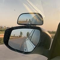 SANMLX Wide Angle HD Blind Spot Mirror - Adjustable Universal 5.7x2.5 Inch for Cars, SUVs, Trucks