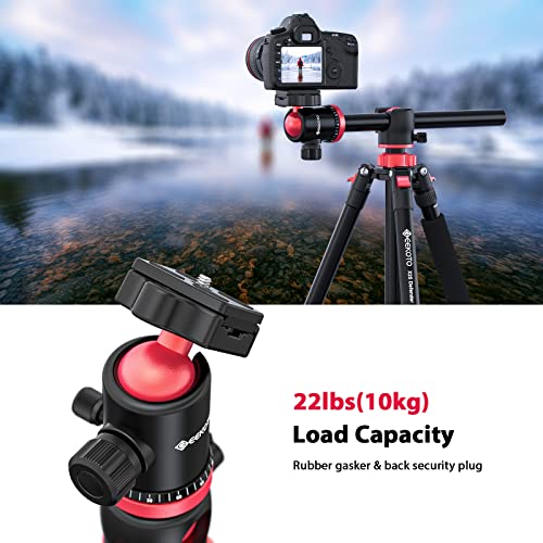 Geekoto Camera Tripod, Tripod For Dslr Camera, Aluminum Tripod With 360-Degree Ball Head And Rotatable Center Column, Bag,Video Camcorder Tripod,75-Inch Professional Tripod For Travel And Work. #TOP3
