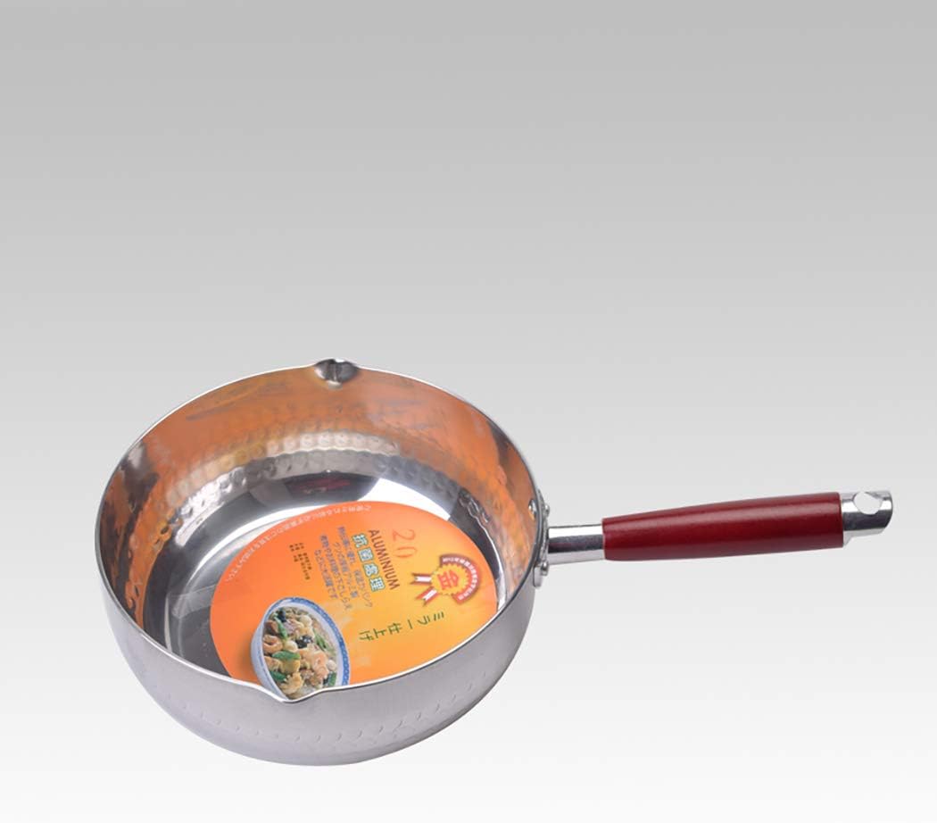 22cm Compound Bottom Silver Stainless Steel Japanese Style Snow pan Small Milk Boutique Easy to use Cooking Pot Noodle Cooker Induction Cooker Available