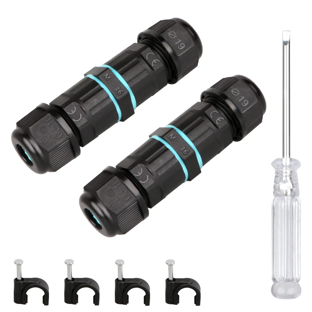 Waterproof Outdoor Cable Connector Zevnico IP68 Cable Connector, 3 Pole