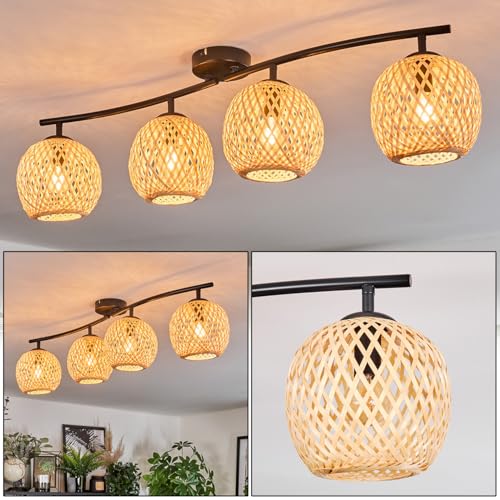Plafonnier Basto à 4 lumières design sphérique et finitions écrues douces