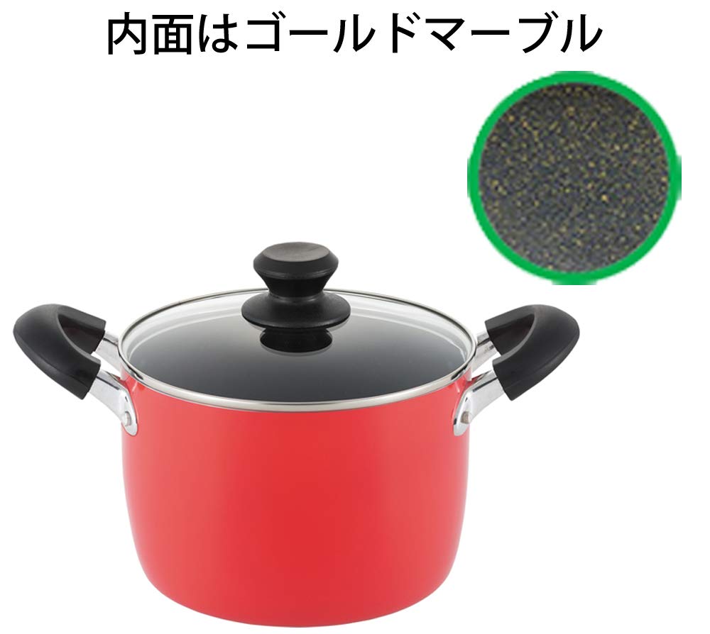 Amazon｜タマハシ 両手鍋 レッド 18cm 「ルピア」 IH対応 シチュー