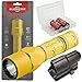 Surefire G2X Pro 600 Lumen Dual-Outputs LED Flashlight Bundle with V70 Holster, 2 Extra CR123A Batteries and Lightjunction Battery Case (Yellow)