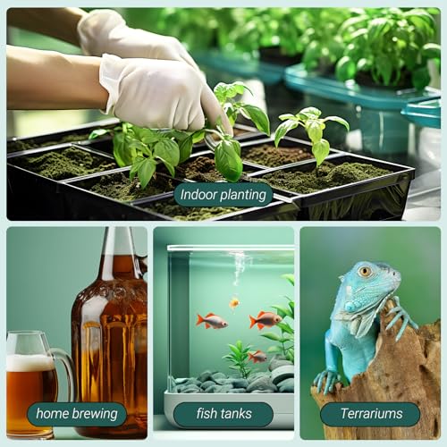LERWAY Heizmatte Pflanzen mit Thermostat, 30W Wärmematte zur Keimung und Anzucht, Wasserdicht heizmatten für Terrarium, Zimmergewächshaus, Haustiere, Reptilien, 52x25 cm