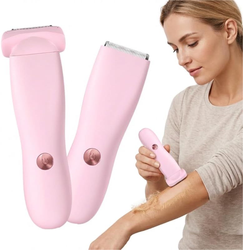 Women's Electric Shaver with Zero-Gap Trimmer, Arc Blade for Dark Spots, Waterproof Full-Body Hair Remover, Cordless Rechargeable Bikini Razor for Sensitive Skin