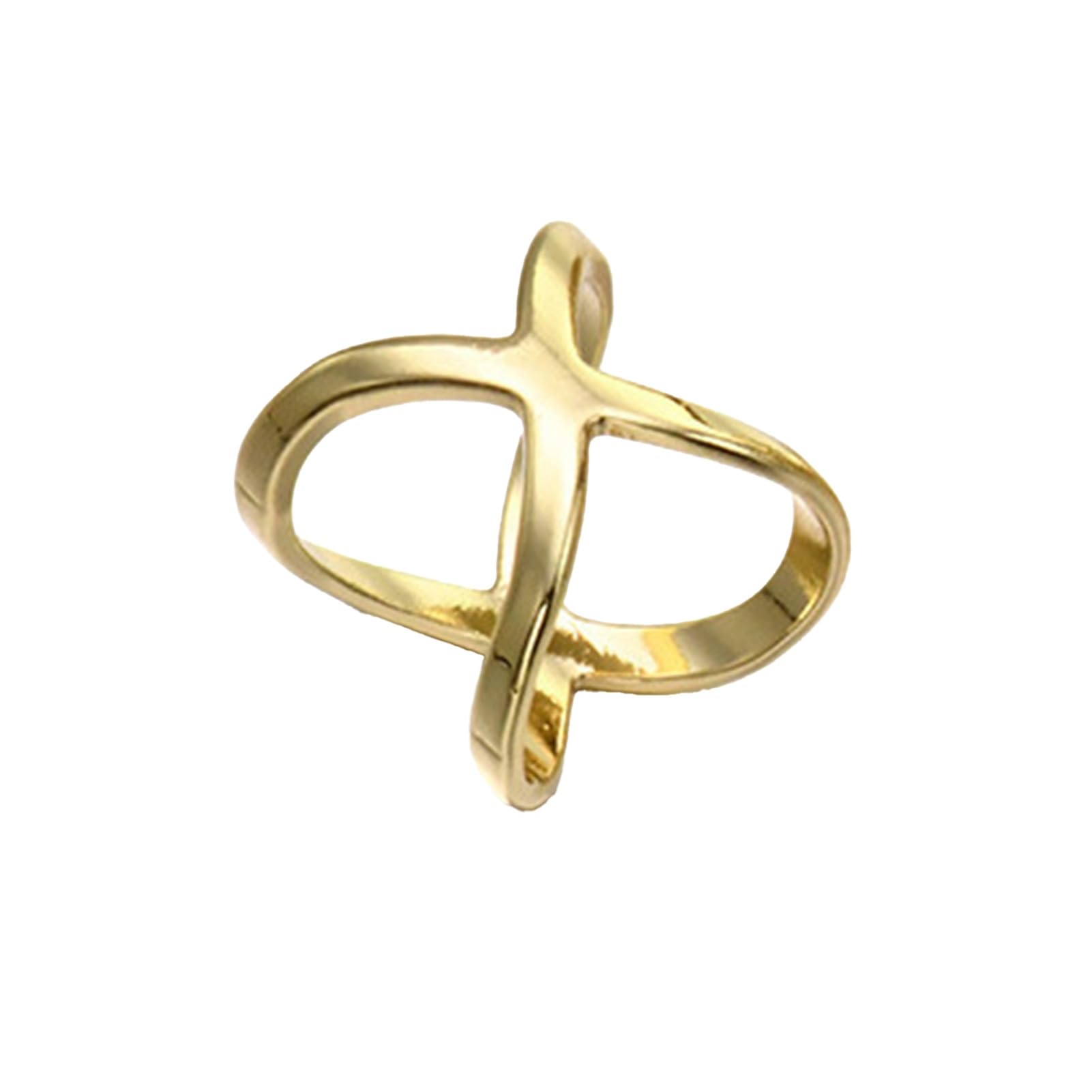 Bluethy X Shape Scarf Ring – Slide Buckle for Women, Minimalist Shawl Brooch Clip for Dress, Silk Scarves & Clothing Accessory Golden XS