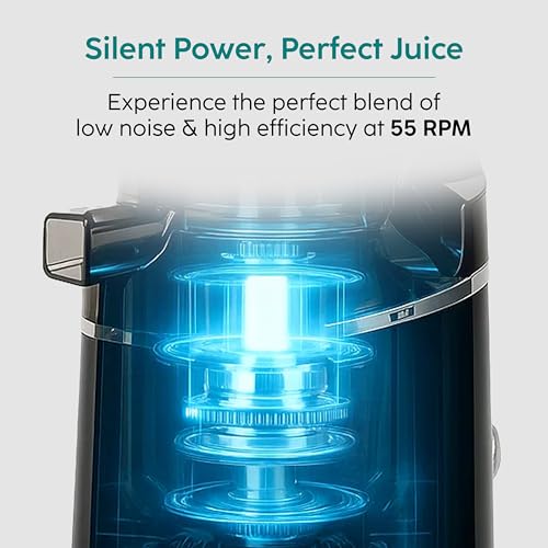Image of Glen Cold Press Juicer For Home With 130mm Largest Feed for Whole Fruits, Vegetables & Nut Milk | Slow & High Yield Juicer Machine | Easy to Clean & Assemble | Anti-Drip Lever | Auto Reverse Function