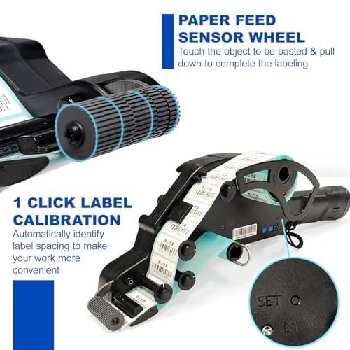 Applicatore di Etichette Portatile - Induzione Automatica per etichettatura Rapida e Continua, Funzionamento Senza Fili