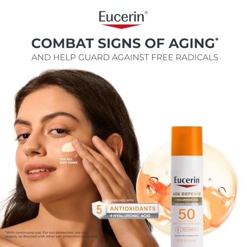 Eucerin Sun Age Defense Face Sunscreen Lotion SPF 50, 2.5 FL OZ - image 2