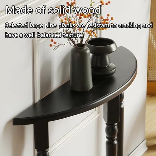 Mesa de sofá semicircular estrecha para pasillos sin espacio 5