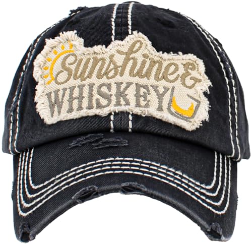 Image of Vacation Beach Camping Womens Baseball Cap Distressed Vintage Unconstructed Embroidered Patch Hat