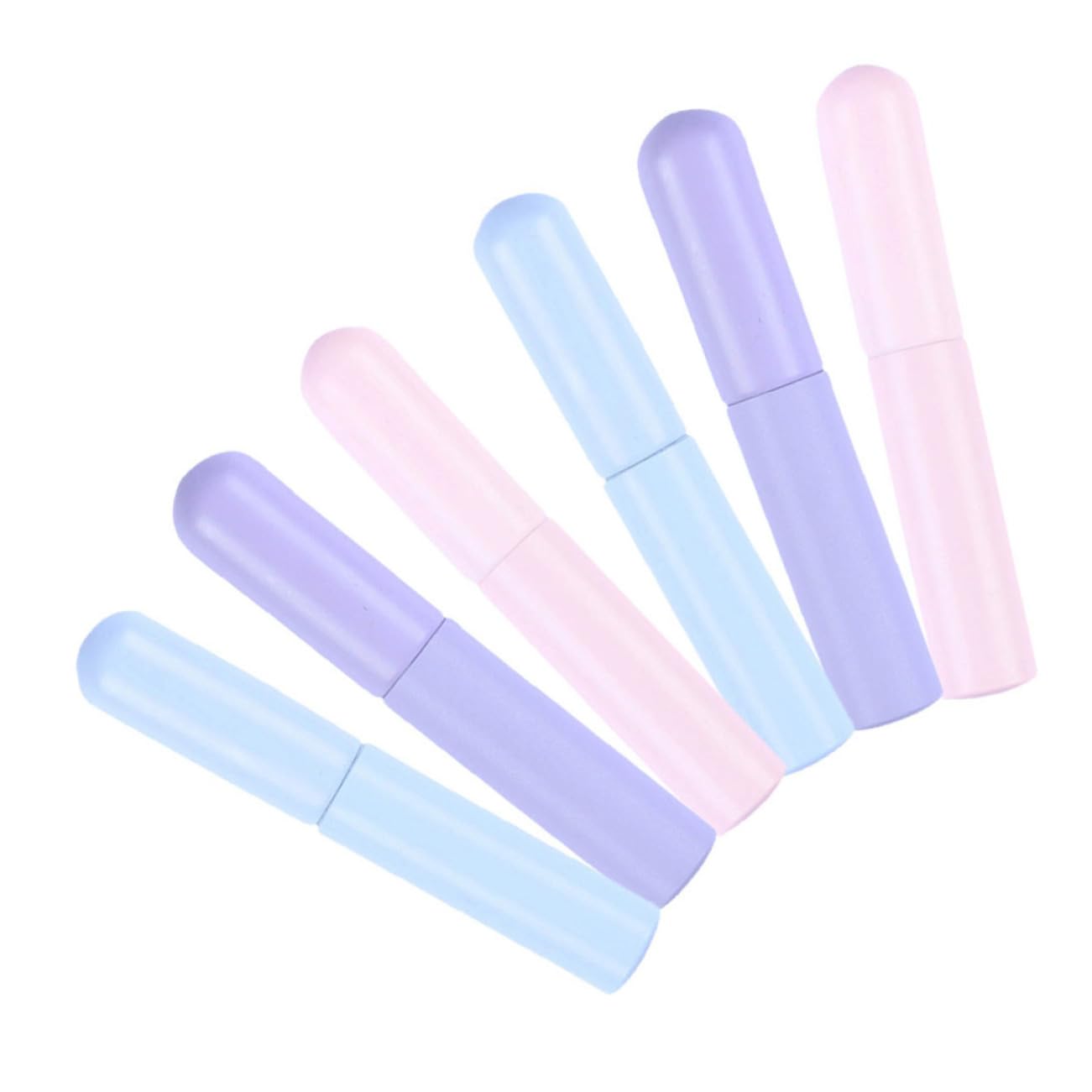 Beavorty Juego De 5 Brochas Multiusos Para Maquillaje De Labios Fáciles De Transportar De Silicona Para Viajes 6 Unidades X 5