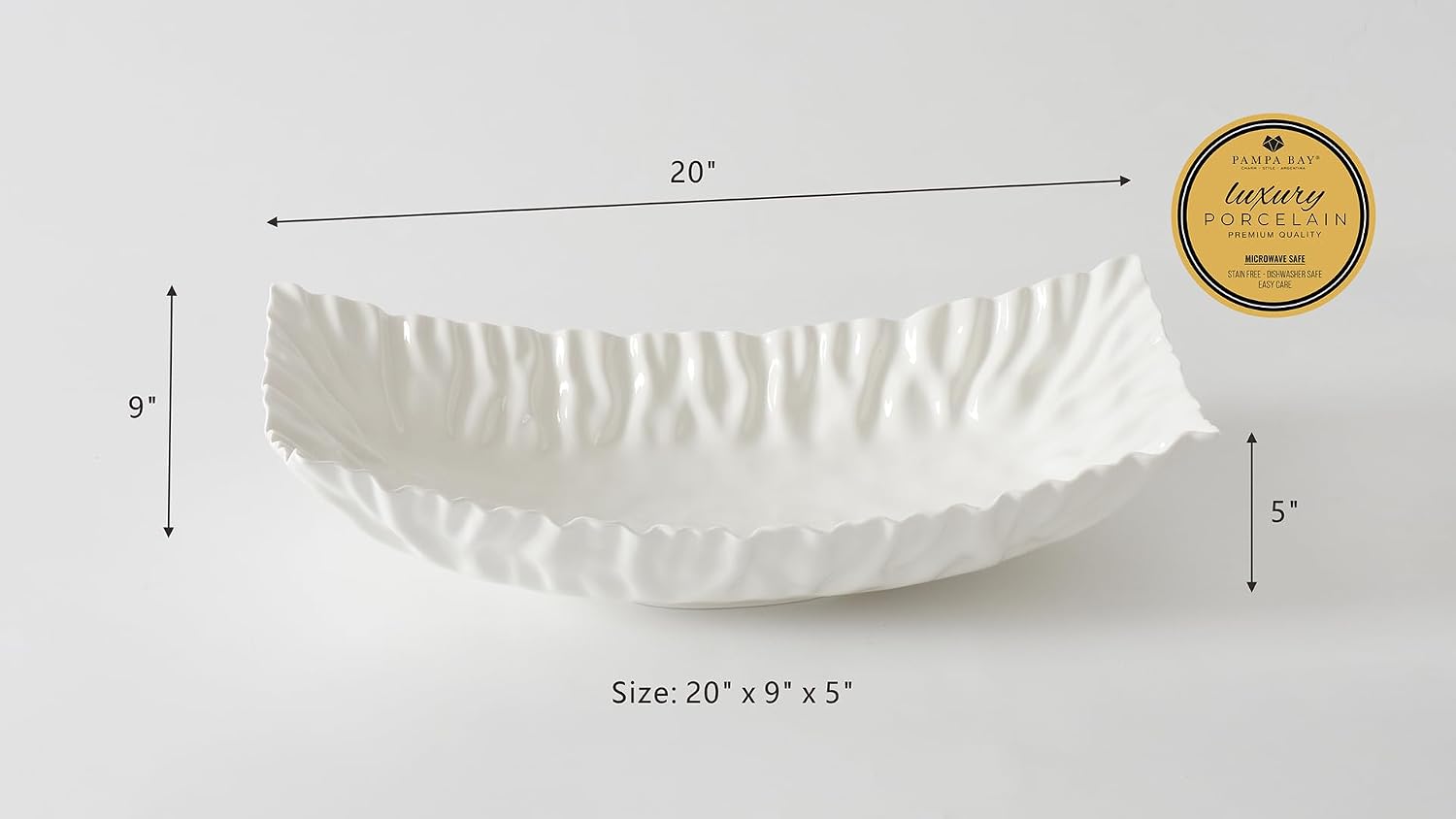 Pampa Bay Rectangular Centerpiece, Mascali Bianca, Kitchen, Gift