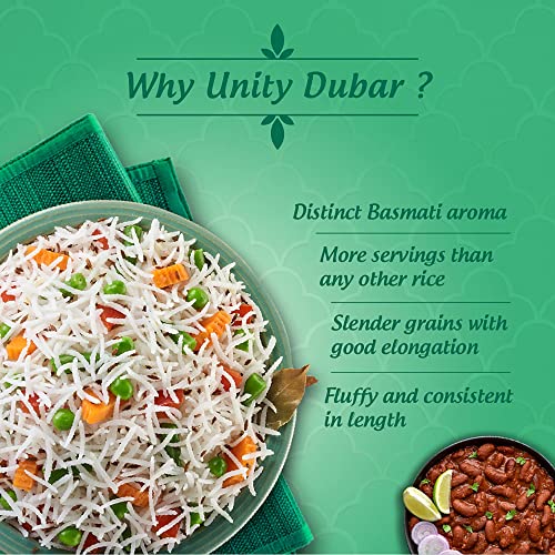 Image of Unity Dubar | Authentic Long Grain Basmati Rice, 5 Kg Pack | from The House of India Gate (Pack of 3)