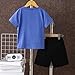 WMHNEI 4-8T Toddler Boys 2-Piece Summer Casual Outfit Striped Print Short Sleeve T-Shirt & Shorts Set Size 6 7