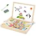 Vesaneae 138 Pz Puzzle Magnetico Legno, Puzzle Magnetico Animali con Lavagna a Double Face, Giocattolo di Legno Bambini, Lavagna Magnetica Puzzle, Giochi Educativi per Bambini 3 4 5 Anni