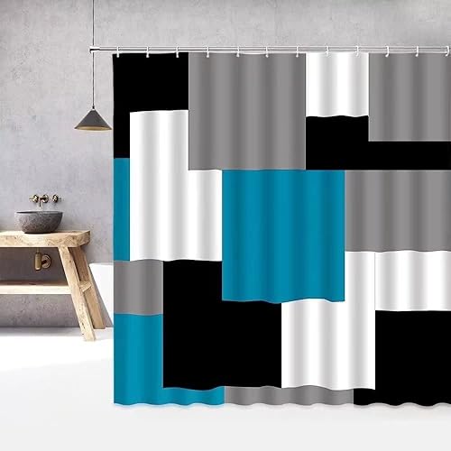 Miniatura 9 de Yizheer Juego de 4 cortinas de ducha de calabaza de Halloween con alfombras antideslizantes, cubierta para tapa de inodoro y tapete de baño,