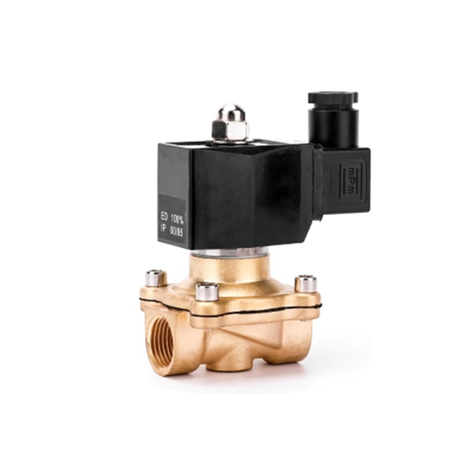 YX55POU12 1/2Inch 1Inch 2Inch 2 Way Solenoid Valve Water 220V 12V 24V 110V Brass Normally Closed 1Pcs(24vdc-normally Closed)