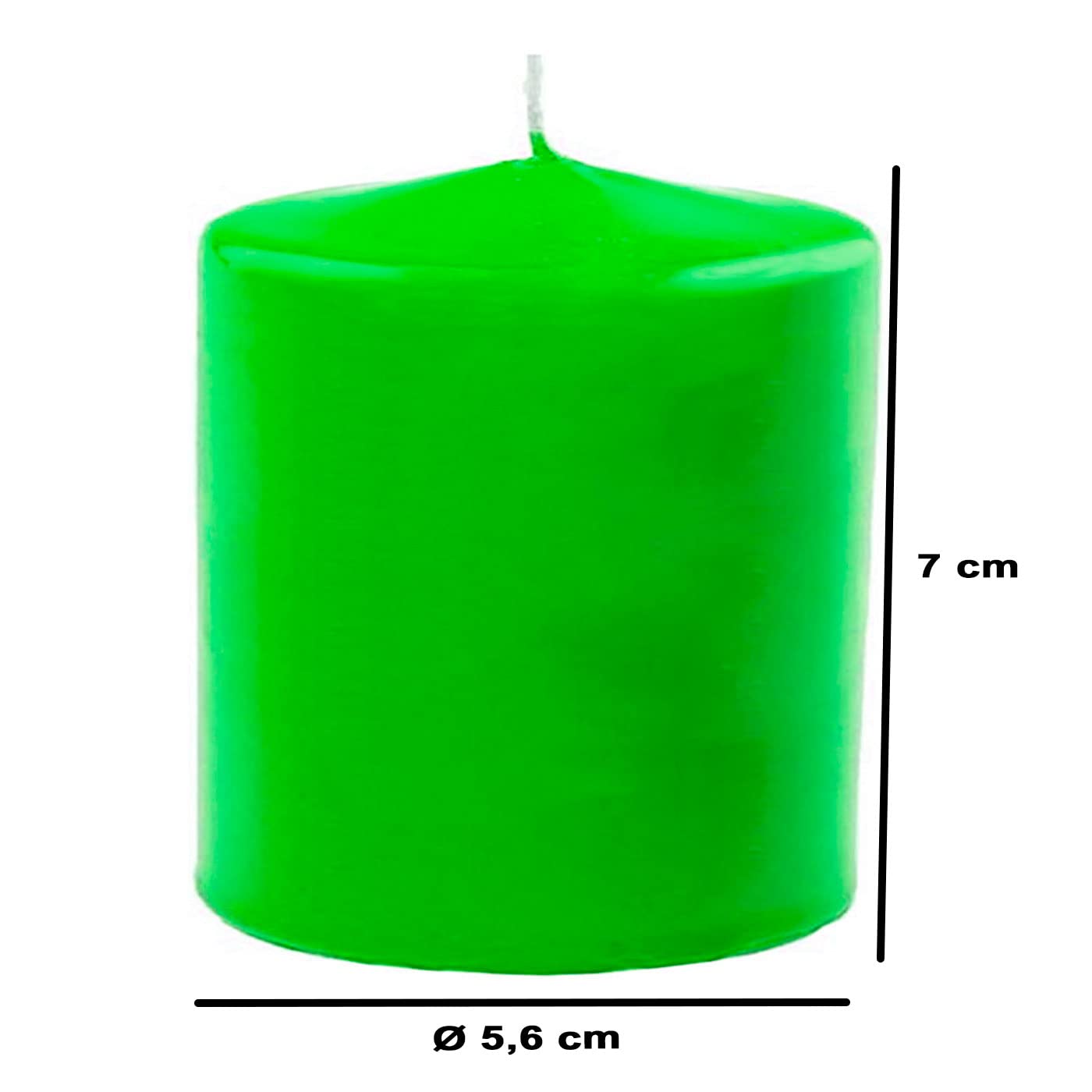 Acan Tradineur - Confezione da 24 candele con aroma di anguria, velone di cera profumata, lunga durata: 24 ore, aromaterapia, decorazione per la casa (verde, sorbetto di anguria, 7 x 5,6 cm)