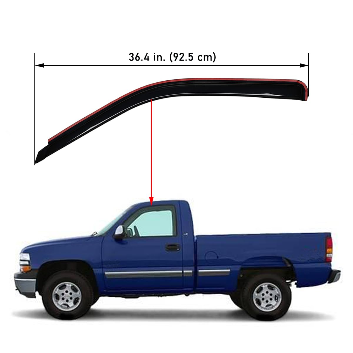 Window Motors & Parts For Chevrolet Silverado 1500 Smoke Tinted Window Rain Guards For 1999-2006 Chevy Silverado 1500-3500 Extended Cab – 4pc Set Vent Visors Window Deflectors