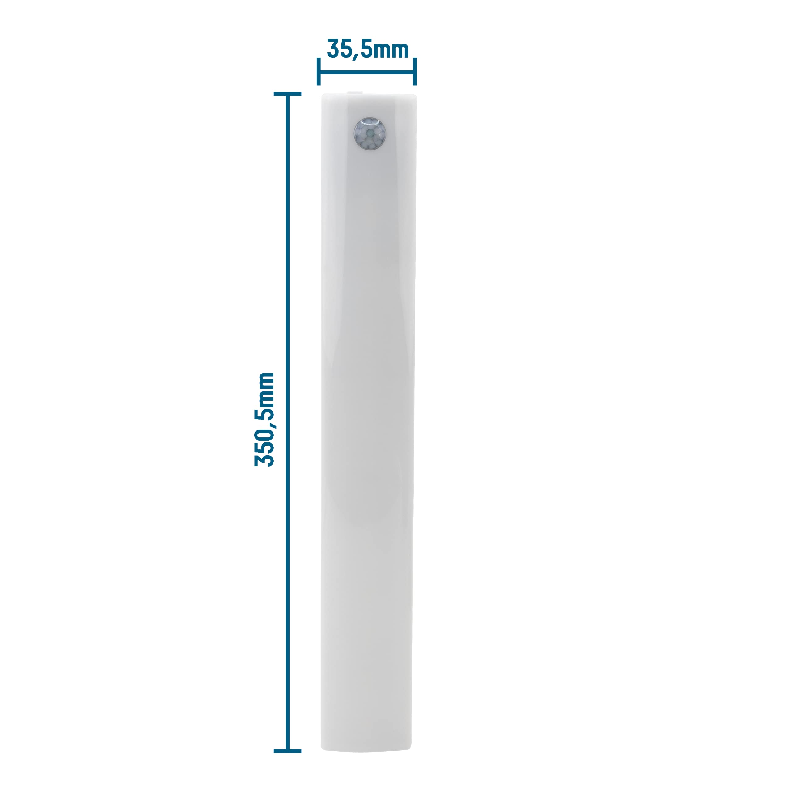 ANSMANN Led-onderbouwlamp, 35 cm, dimbare kastverlichting met bewegingsmelder, oplaadbare batterij, 4 lichtkleuren, magnetisch, ideaal voor kasten, keuken, badkamer, lade, hal, trap, enz., wit