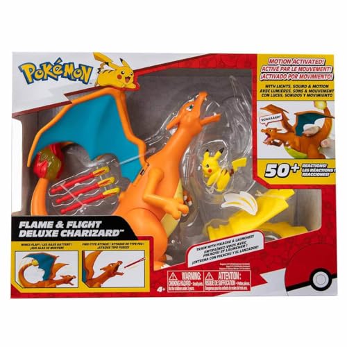 Detalle de Lujo en la Figura Charizard 7" y Pikachu Interactivo 7