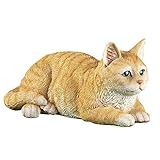 Collections Etc Pretty Tabby Cat Outdoor Garden Statue, Sculpture