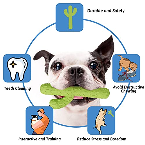 MewaJump Dog Chew Toys, Durable Rubber Dog Toys for Aggressive Chewers