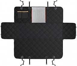 PET&TECH Cubierta Impermeable para Asiento de Coche para Perros; 38x147 cm; Protector Antipelusas, Antideslizante y Plegable – Tela Resistente de 4 Capas – Fácil de Limpiar