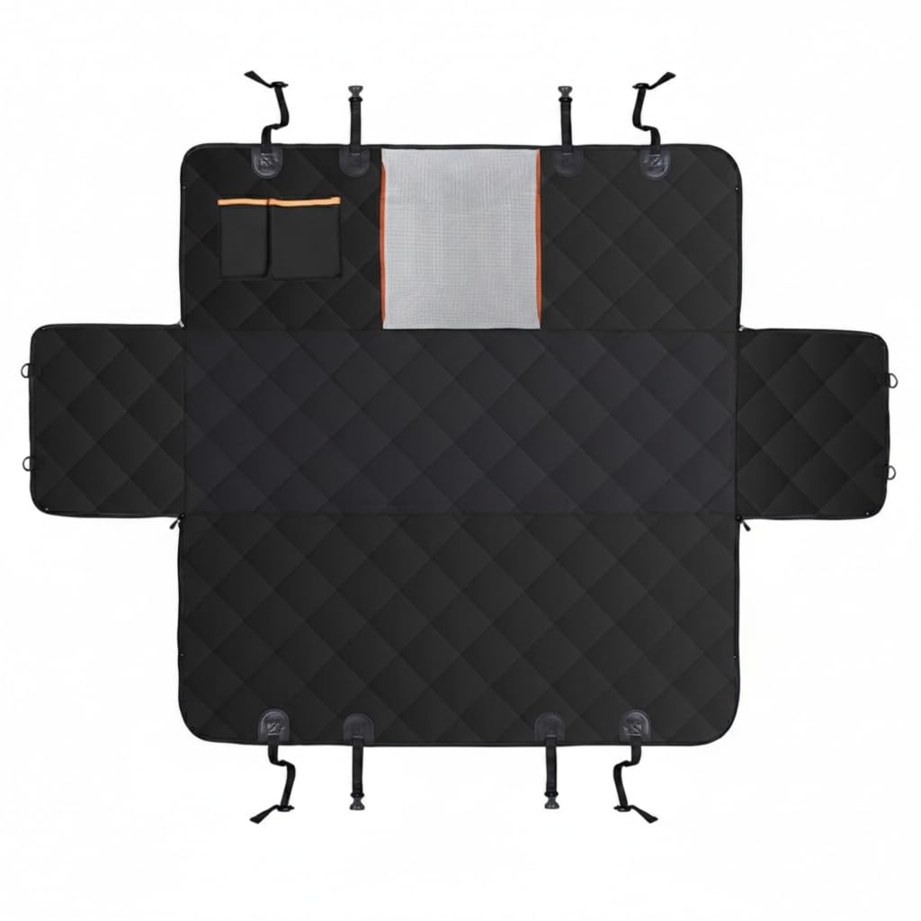 PET&TECH Cubierta Impermeable para Asiento de Coche para Perros; 38x147 cm; Protector Antipelusas, Antideslizante y Plegable – Tela Resistente de 4 Capas – Fácil de Limpiar - 2