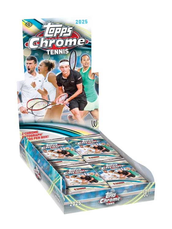 Amazon.com: 2025 Topps Chrome Tennis Hobby Box - 2 Chrome