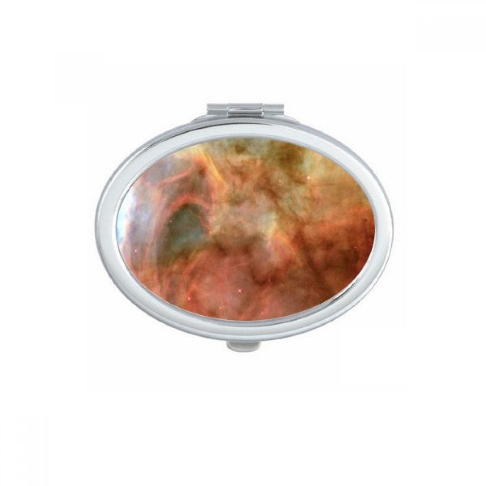 Miroir de maquillage ovale compact nébuleuse pour corriger son teint partout sans encombre