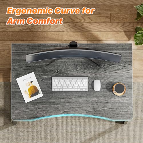 Image of Huuger Folding Desk for Small Spaces, 31.5 Inch Foldable Computer Table | Easy Assembly, Small Writing Work Office Computer Desk, for Home Office, Study, Bedroom, Dorm, Space Saving, Grey
