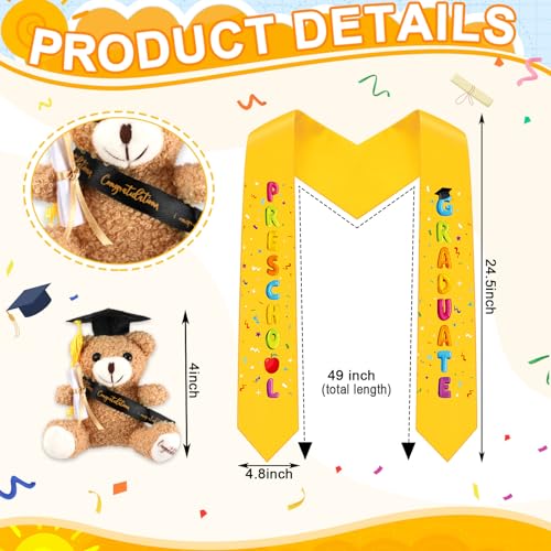 Set 24 Pzas Disfraz Graduación Infantil con Osito miniatura 4