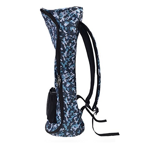 HEYDO,6.5'' Waterproof Carrying Bag for Two Wheels Self Balancing Smart Electric Scooters - Mesh Pocket - Adjustable Shoulder Strap - Portable Durable Skateboard Bag-Blue.
