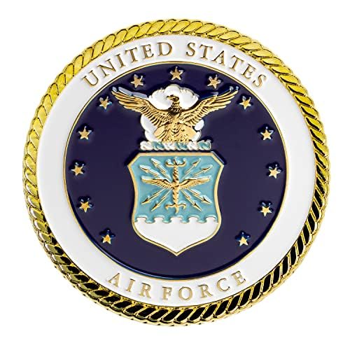 US Air Force Auto Medallion – 2 Inches UASF Metal Logo for Car - US Air Force Gifts for Veterans| Disabled USMC Vet Owned Small Business