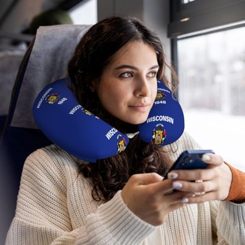 Almohada cuello U de poliéster para viaje cómodo miniatura 6