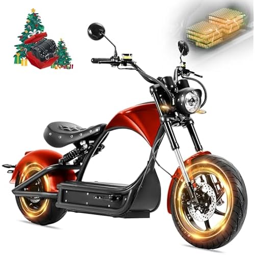 eAhora Peak 6000W M1P Pro 50MPH Electric Motorcycle for Adults 60V 42AH 55 Miles Long Range Electric Motorcycle, Full Suspension Dual Hydraulic Brake Dot Approved Motorcycle for Commuting