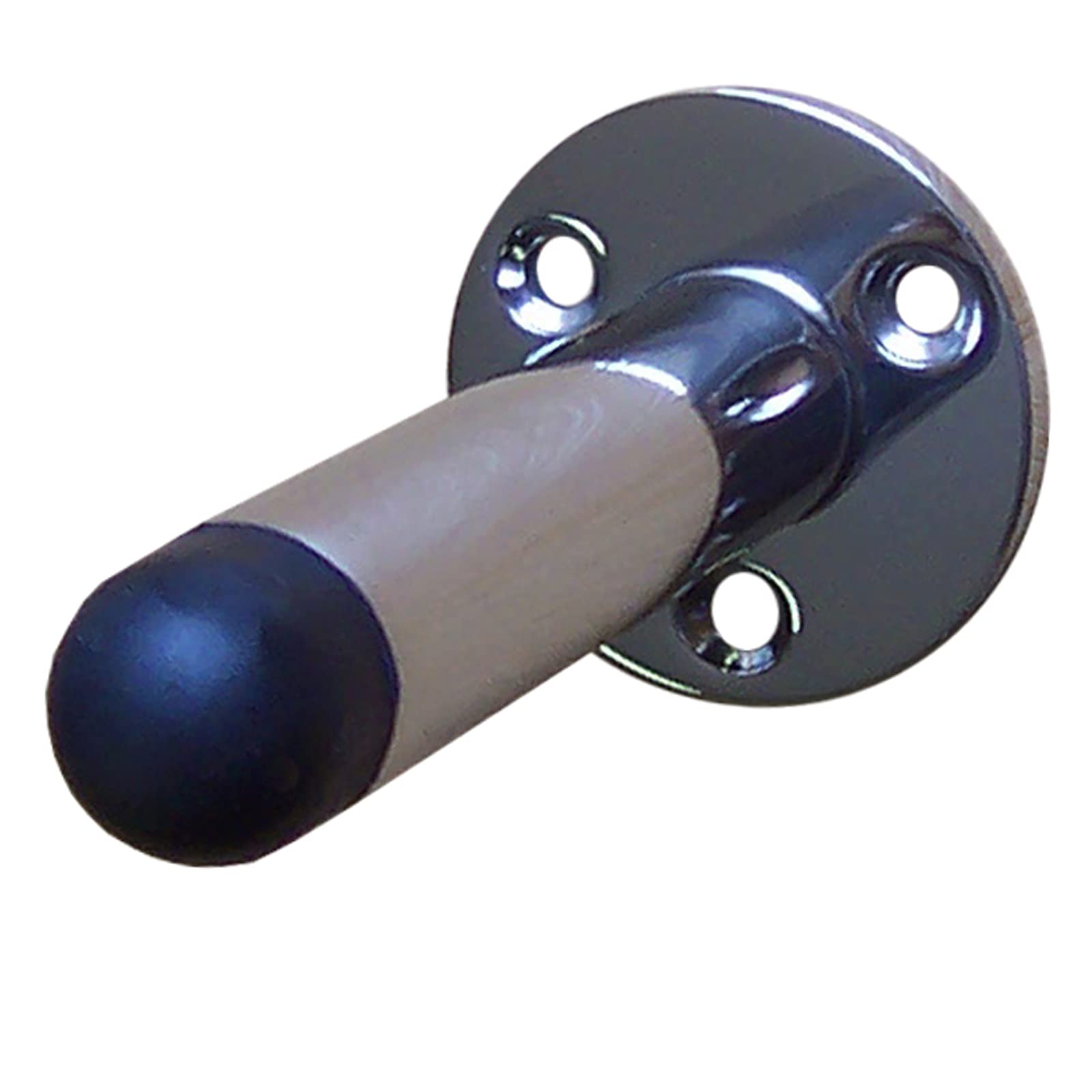 Skirting Board Door Stop with Polished Stainless Steel