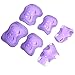eNilecor Kid's Inline Skating Roller Blading Wrist Elbow Knee Pads Blades Guard Gift for Children's Day, Christmas Pack of 6 (Size: S-Purple)