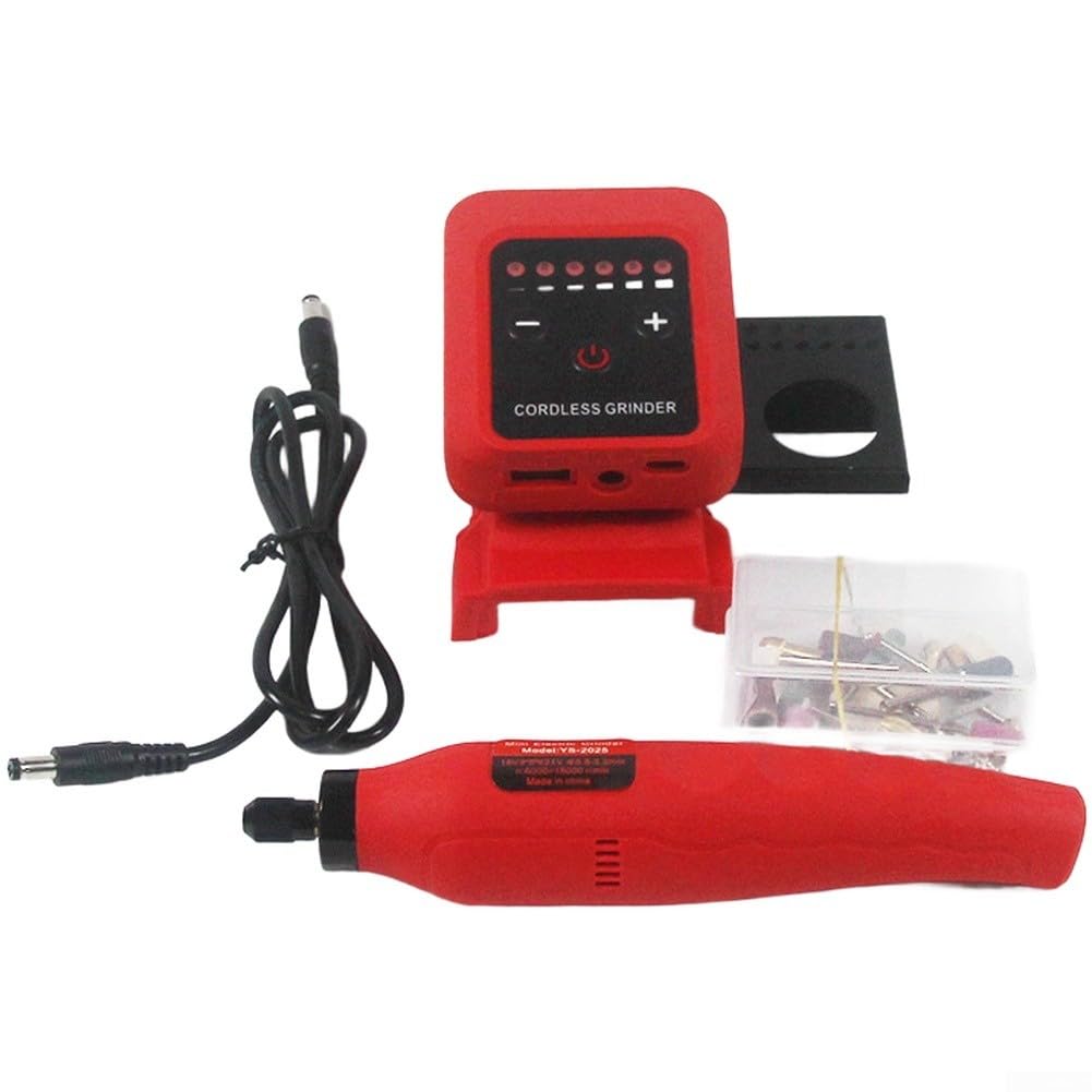 Kit para herramienta Giratoria Sin Cable 6 Velocidades DIY Kit(Red)