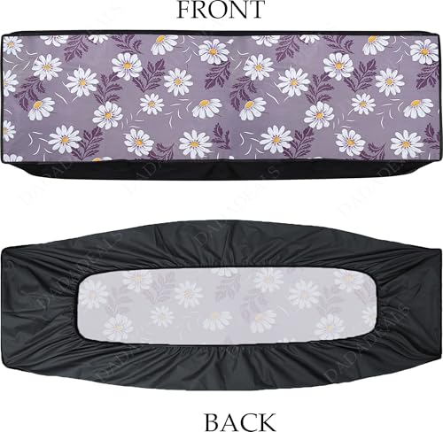 Image of Split AC Cover Combo Set 1.5 Ton | Indoor Outdoor Waterproof & Dustproof Protection | Durable, Breathable Fabric | These Covers Help Maintain Airflow | Light Blue Floral