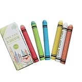 6 colores intensos: Con 6 colores batik brillantes diferentes, no hay límite para la creatividad de este juego. Ya sea una pizarra en un salón de clases, un juego al aire libre o una tiza en la acera de un camino de entrada.