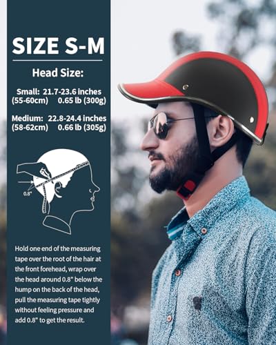 Image of Adult Baseball Cap Helmet - Urban Style for Golf, Low Profile Urban Commute PU Retro Leather Hat for Men & Women